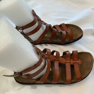 ONEILL‎ Women's Gladiator Sandals Brown Strappy Cork Footbed Summer Casual Shoes